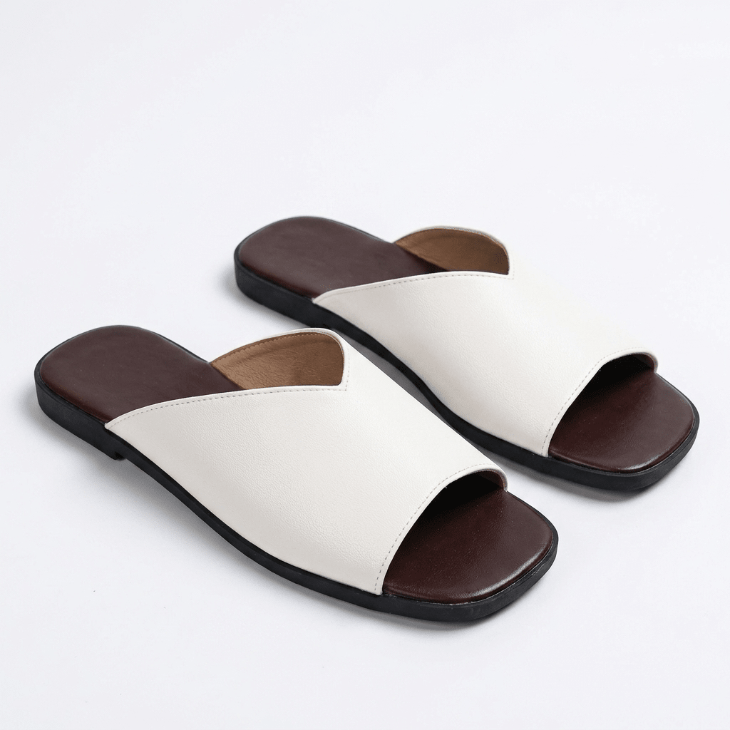 Calla Vegan Leather Open-Toe Flats with Cushioned Footbed for All-Day Wear - The Southern AtelierSKU_1791062388802_896