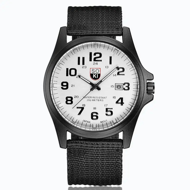 Kestrel Men’s Quartz Sport Watch with Breathable Nylon Strap and 200m Water Resistance - The Southern AtelierSKU_1791062543054_384