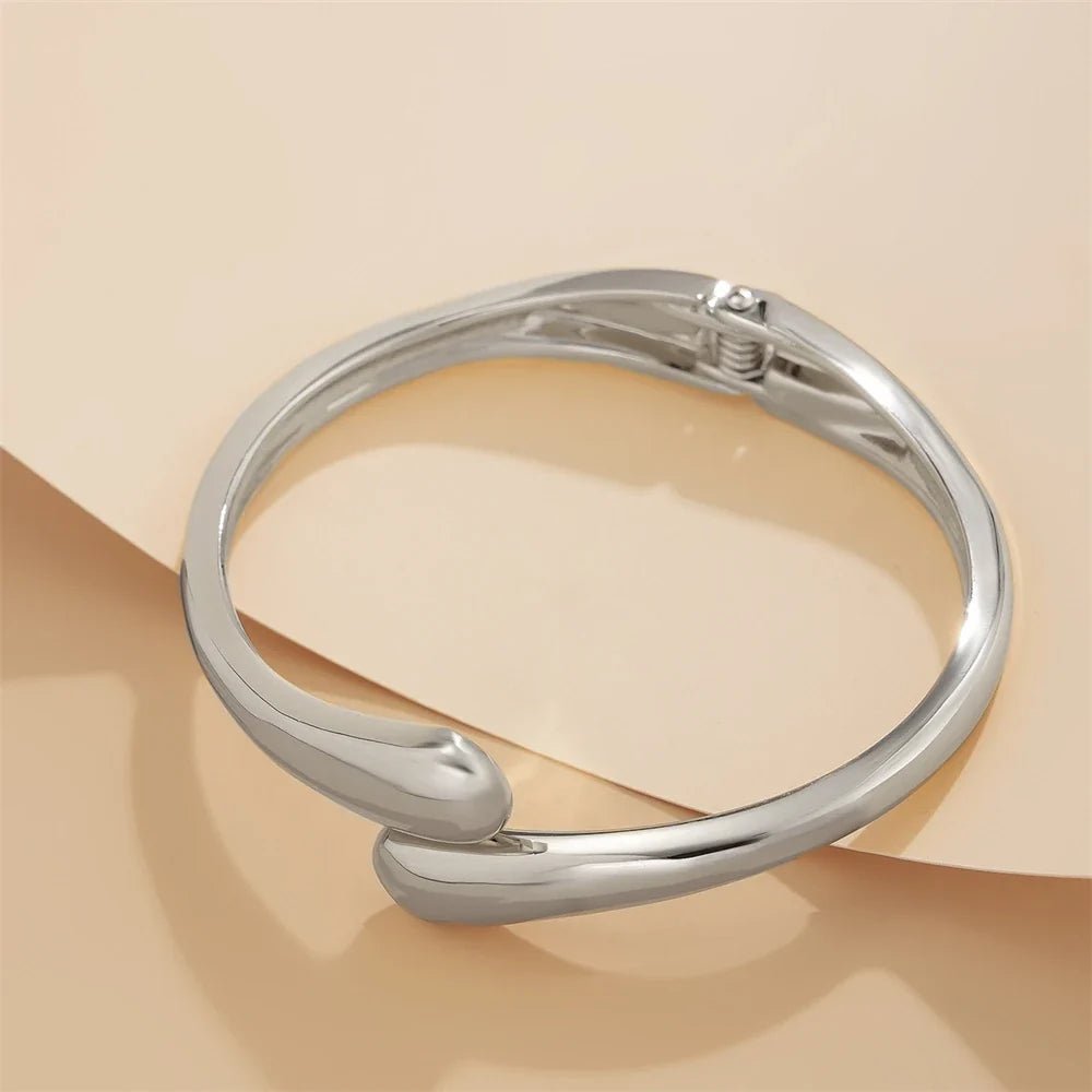 Lyra Adjustable Bangle Bracelet and Ring Set in Tarnish-Resistant Polished Metal - The Southern AtelierSKU_1791062665567_186