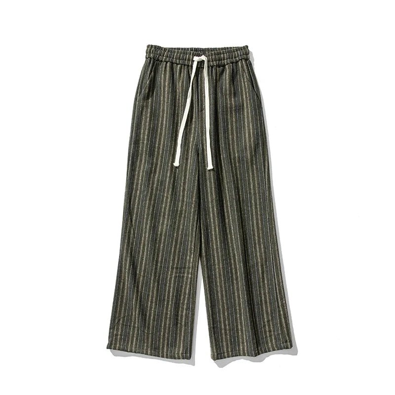 Rowan Striped Relaxed Wide-Leg Trousers in Lightweight, Breathable Fabric with Drawstring Waist for All-Day Comfort - The Southern AtelierSKU_1791063383610_913