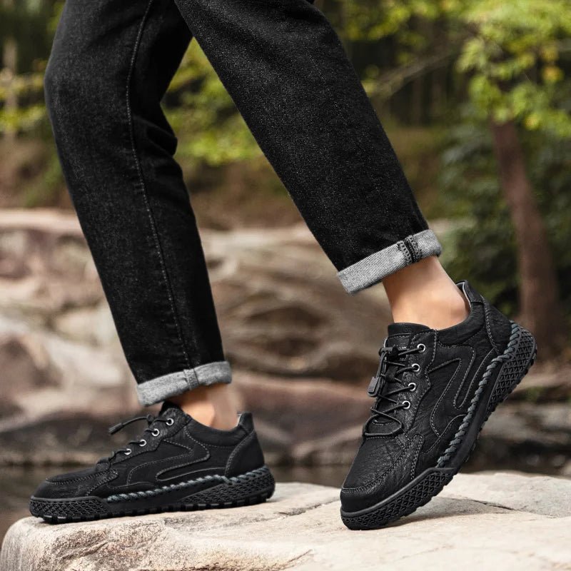 Stonehaven Leather Hiking Shoes with No-Tie Lacing for All-Day Comfort and Trail Traction - The Southern AtelierSKU_1791063247882_193