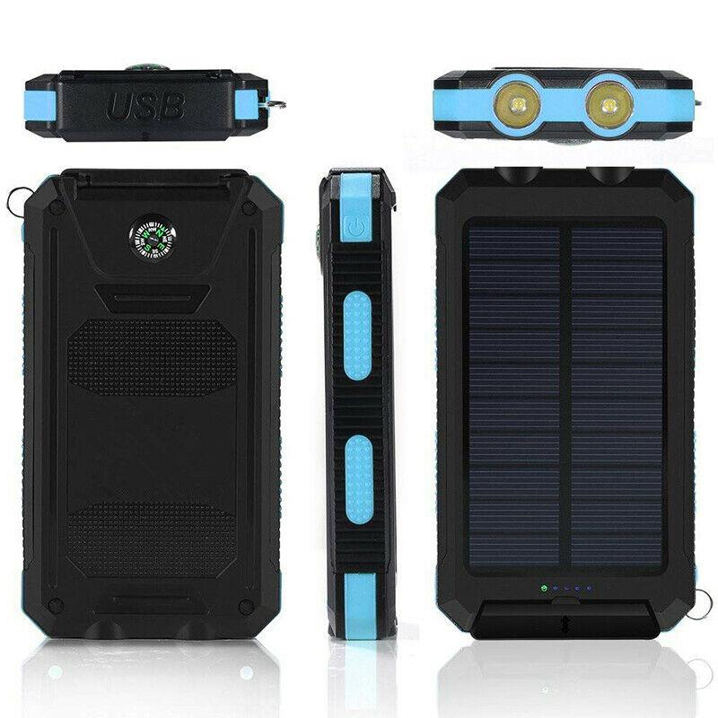 The Southern Atelier - 20000mAh Solar Power Bank Water-Resistant with Dual USB and LED Flashlight for Outdoor Use - The Southern AtelierSKU_1786566396143_333
