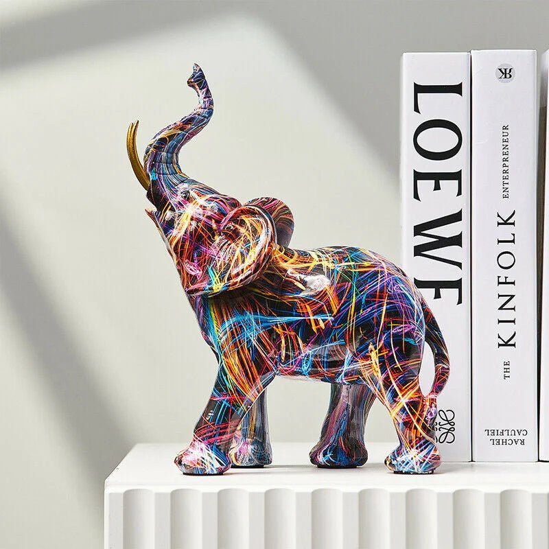 The Southern Atelier – Artistic Elephant Graffiti Sculpture - The Southern AtelierSKU_1754935928016_499