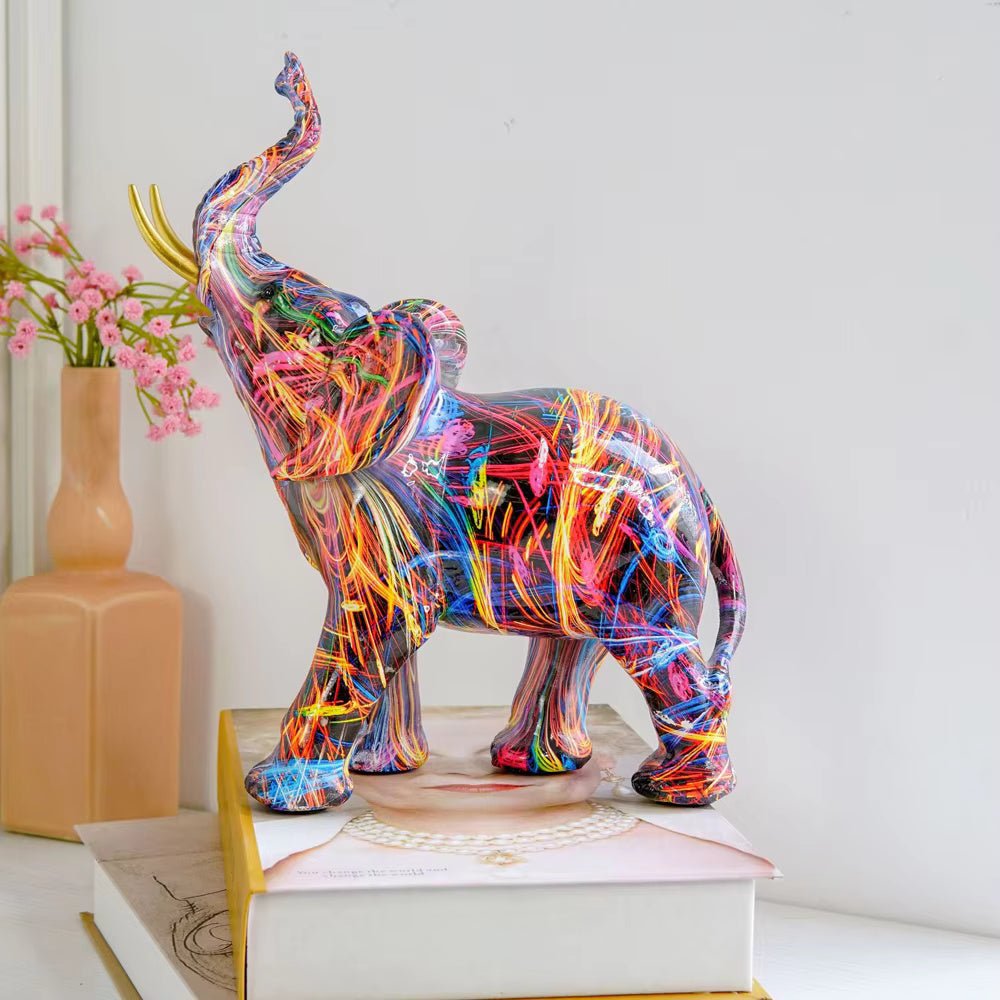 The Southern Atelier – Artistic Elephant Graffiti Sculpture - The Southern AtelierSKU_1754935928016_499