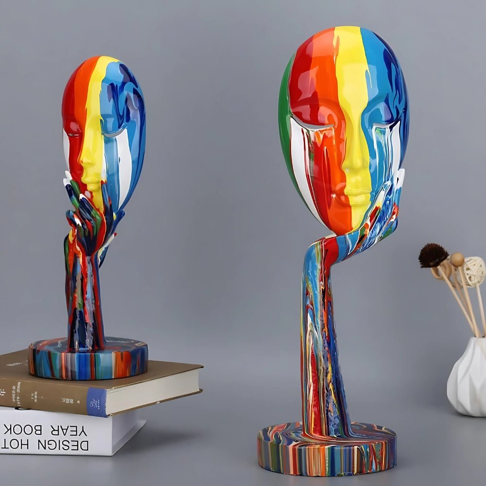 The Southern Atelier – Colourful Female Thinker Sculpture - The Southern AtelierSKU_1755202312189_329