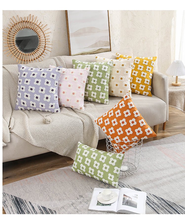 The Southern Atelier – Daisy Embroidered Cushion Cover - The Southern AtelierSKU_1755802933308_374