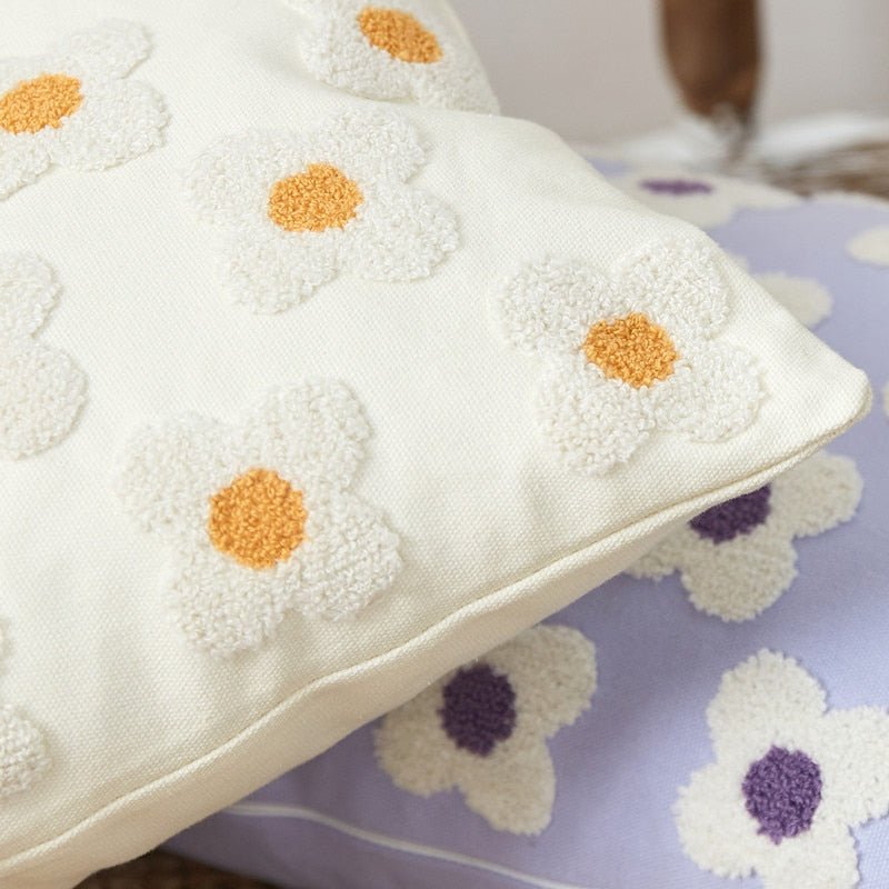The Southern Atelier – Daisy Embroidered Cushion Cover - The Southern AtelierSKU_1755802933308_374