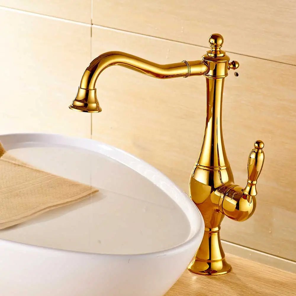 The Southern Atelier – Elegant Brass Basin Faucet in Polished Finish for Stylish Bathrooms with Modern Aesthetics - The Southern AtelierSKU_1767876350355_983