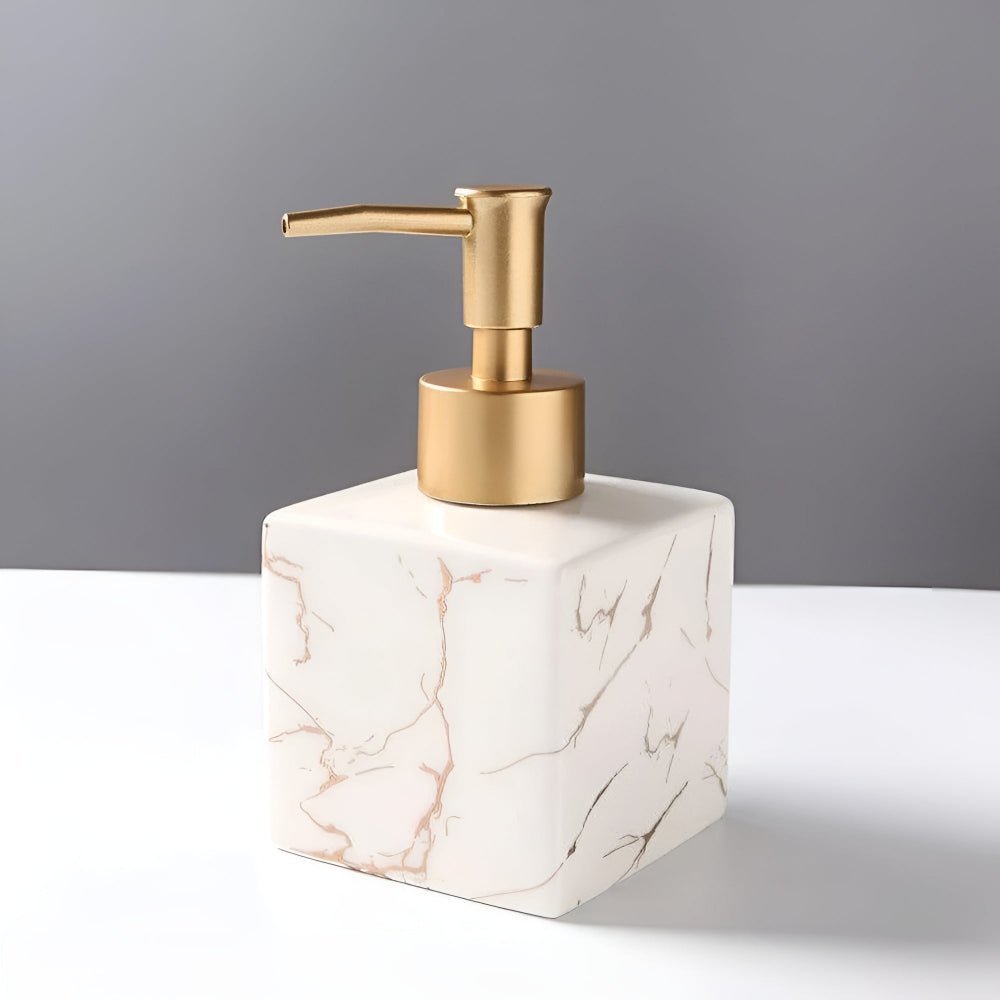 The Southern Atelier – Elegant Ceramic Soap Dispenser in Marble - Like Finish for a Refined Touch - The Southern AtelierSKU_1763118837443_863