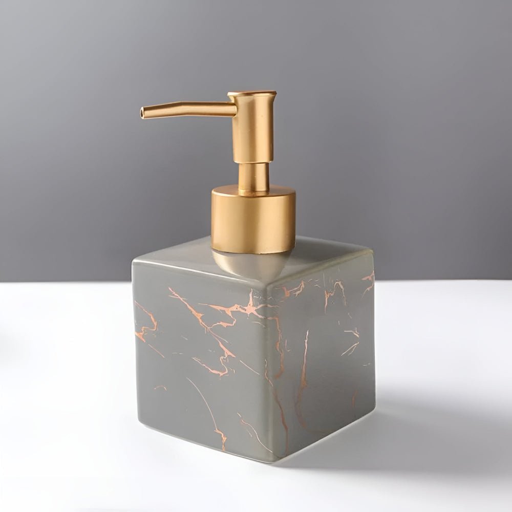 The Southern Atelier – Elegant Ceramic Soap Dispenser in Marble - Like Finish for a Refined Touch - The Southern AtelierSKU_1763118837443_931