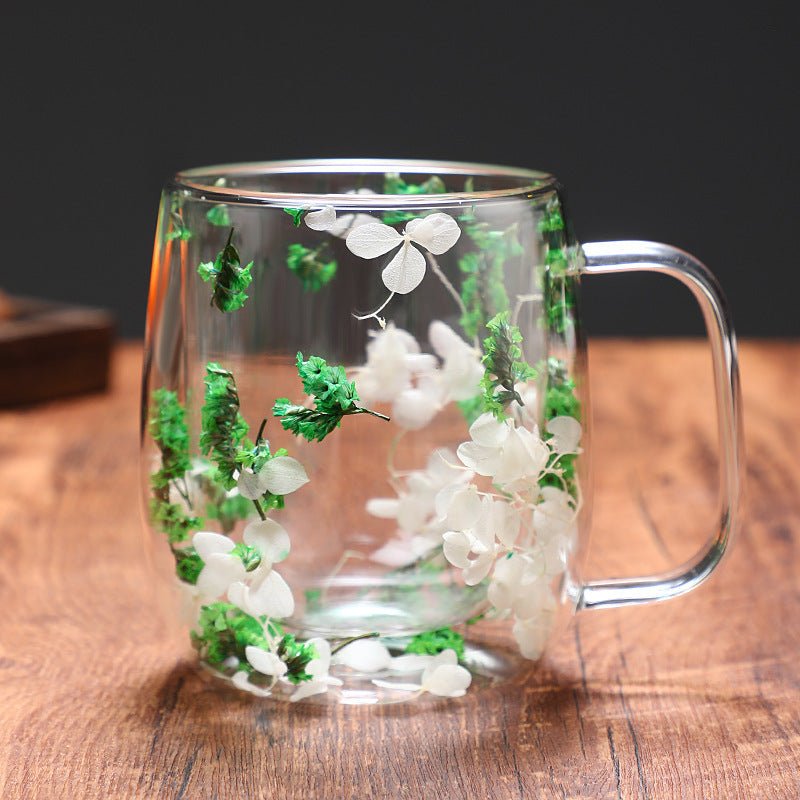 The Southern Atelier – Elegant Double-Walled Glass Mug for Floral Serenity - The Southern AtelierSKU_1775909296432_842