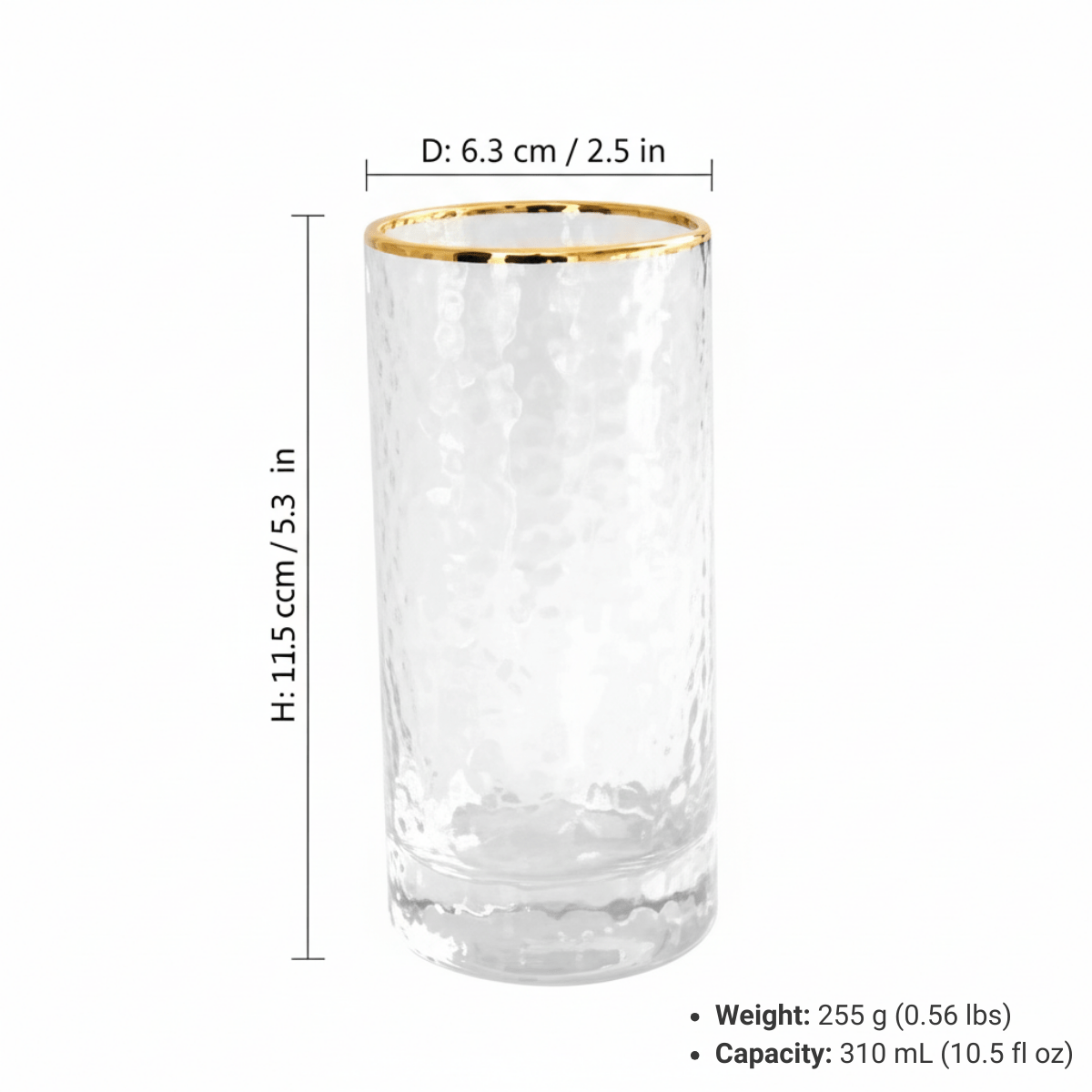 The Southern Atelier – Elegant Drinking Glass with Gold Rim Accent for a Stylish and Sophisticated Entertainment - The Southern AtelierSKU_1758918097792_819