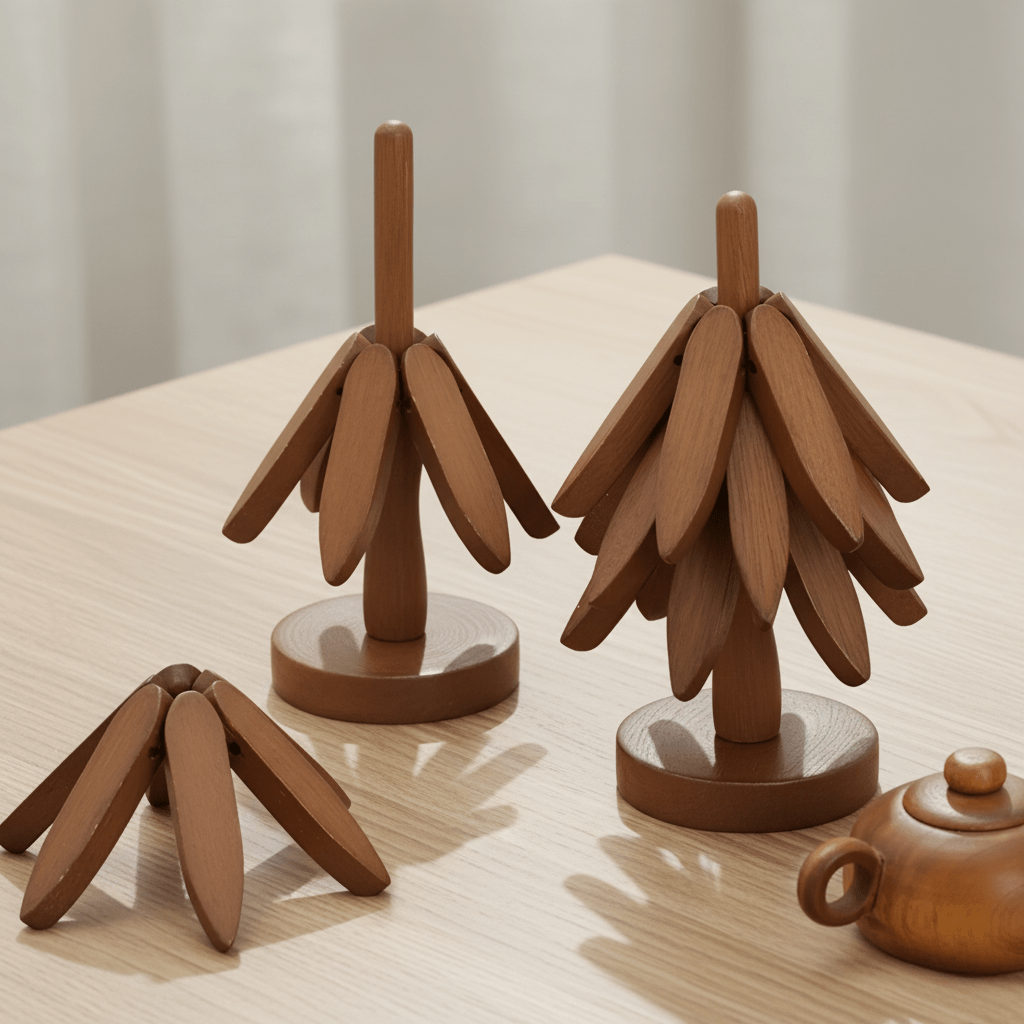 The Southern Atelier – Elegant Foldable Wooden Mat Trio for a Timeless Style - The Southern AtelierSKU_1763119174303_877