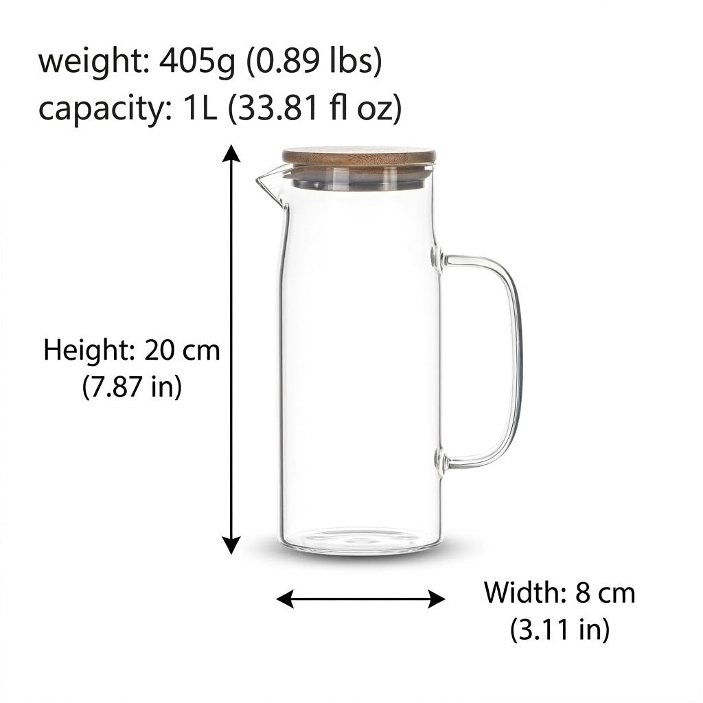 The Southern Atelier – Elegant Heat-Resistant Glass Kettle with Bamboo Lid for a Chic Kitchen - The Southern AtelierSKU_1775450084187_386