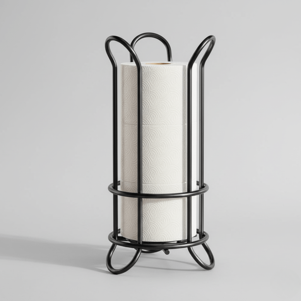 The Southern Atelier – Elegant Iron Toilet Roll Holder in Sleek Chrome Finish for a Stylish Organisation - The Southern AtelierSKU_1765807310349_639