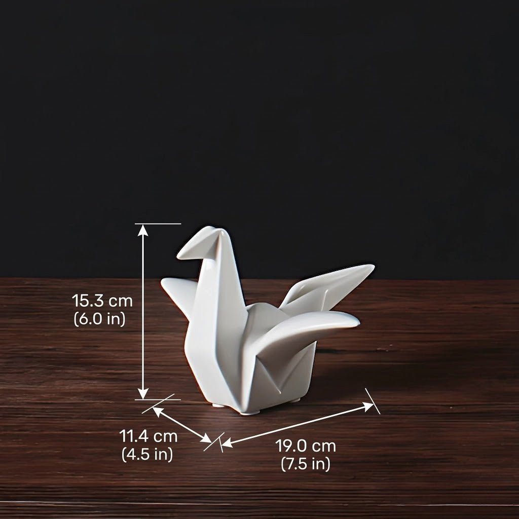 The Southern Atelier – Elegant Origami - Inspired Ceramic Bird Sculpture for a Serene Display - The Southern AtelierSKU_1774883111262_407