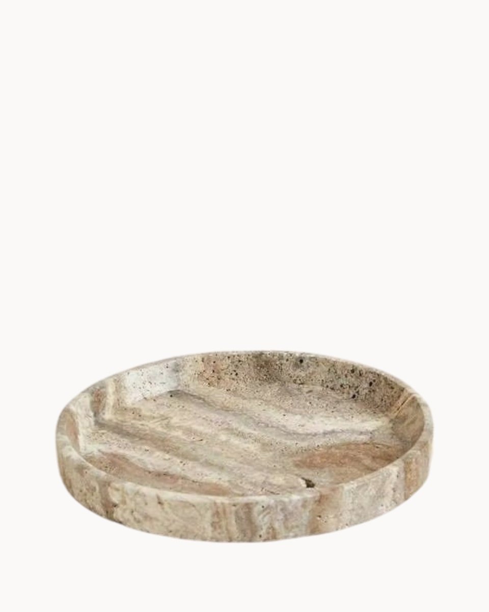 The Southern Atelier – Elegant Round Travertine Jewelry Tray for a Serene Ambiance - The Southern AtelierSKU_1763118645036_32