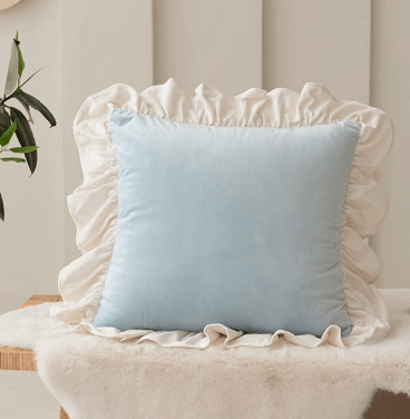 The Southern Atelier – Elegant Soft Ruffled Linen Cushion Cover for a Serene Ambiance - The Southern Atelier