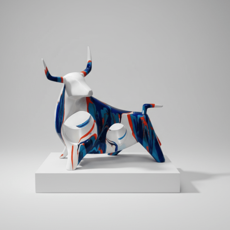 The Southern Atelier – Exquisite Norwegian Bull Figurine Crafted from Resin for a Sophisticated Touch - The Southern AtelierSKU_1766400552291_762