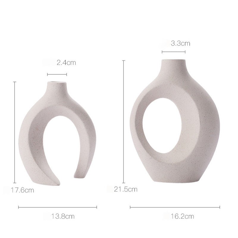 The Southern Atelier – Hollow Ceramic Vase Pair - The Southern AtelierSKU_1757600767112_904