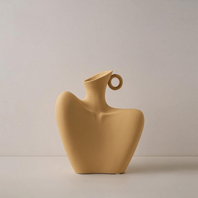 The Southern Atelier – Minimalist Beige Ceramic Vase - The Southern AtelierSKU_1757776098756_410