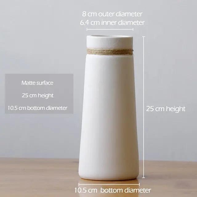 The Southern Atelier – Modern White Vase - The Southern AtelierSKU_1758022814696_86