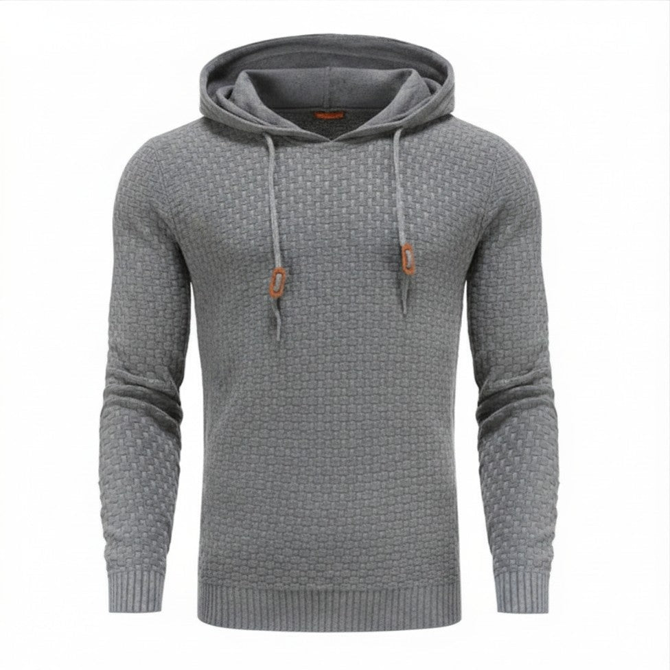 The Southern Atelier - Obsidian Tailored - Fit Hoodie in Waffle - Textured Stretch Fabric for Comfortable Everyday Wear - The Southern AtelierSKU_1778870033923_232