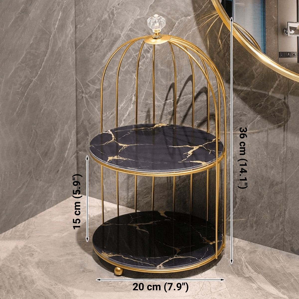 The Southern Atelier – Sleek Metal Vanity Shelf for Elegant Storage Solution and Timeless Aesthetics - The Southern AtelierSKU_1758918587542_203