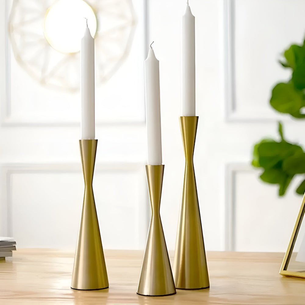 The Southern Atelier – Sleek Nordic Brass Candlesticks - The Southern AtelierSKU_1755202277118_237