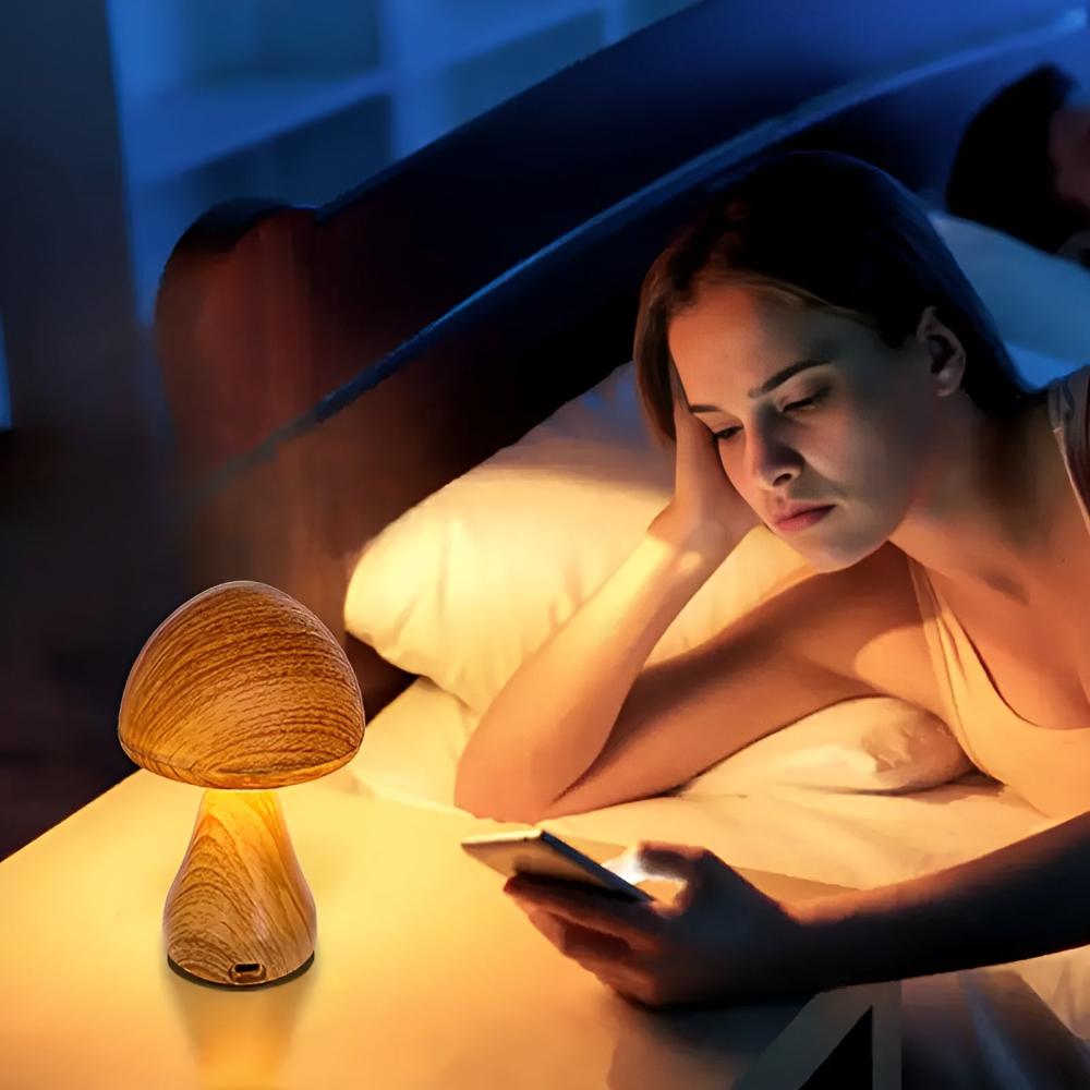 The Southern Atelier – Wooden Mushroom Lamp - The Southern AtelierSKU_1755202203340_872
