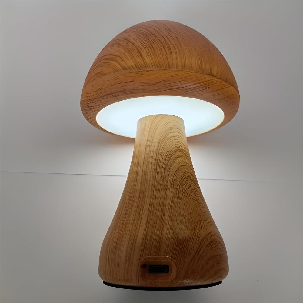 The Southern Atelier – Wooden Mushroom Lamp - The Southern AtelierSKU_1755202203340_872