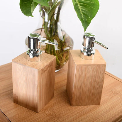 Arbor Soap Dispenser in Natural Bamboo with Manual Pump, 280 mL Capacity for Bathroom and Kitchen - The Southern AtelierSKU_1791063060147_53