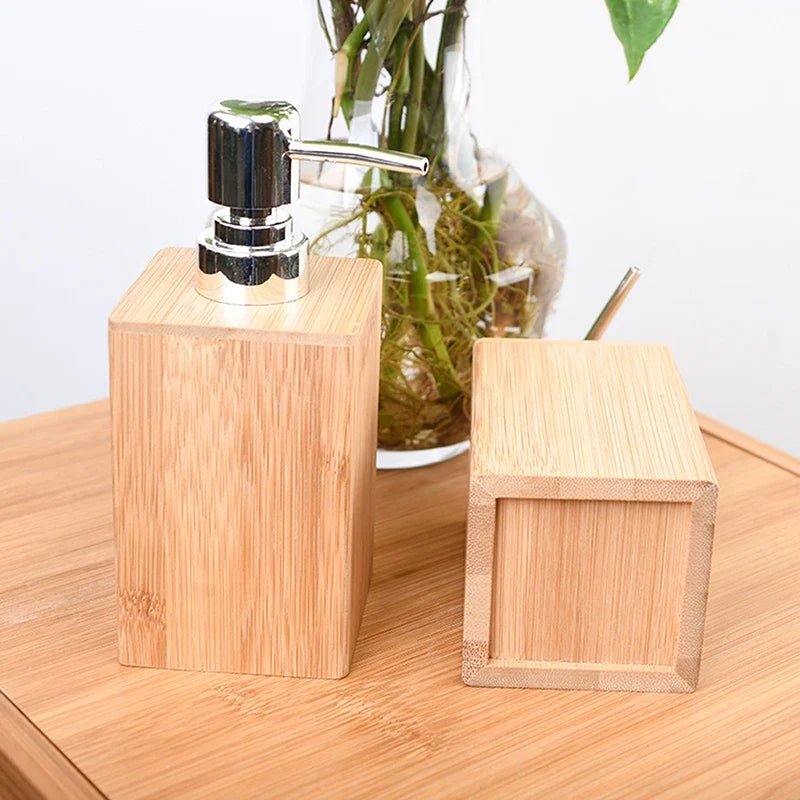 Arbor Soap Dispenser in Natural Bamboo with Manual Pump, 280 mL Capacity for Bathroom and Kitchen - The Southern AtelierSKU_1791063060147_53
