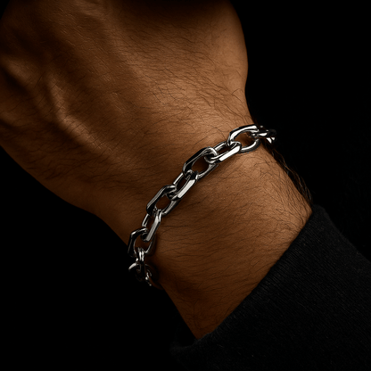 Arden Chain Bracelet in Stainless Steel with Secure Clasp, Non-Tarnish and Scratch-Resistant, 21 cm - The Southern AtelierSKU_1791063011130_523