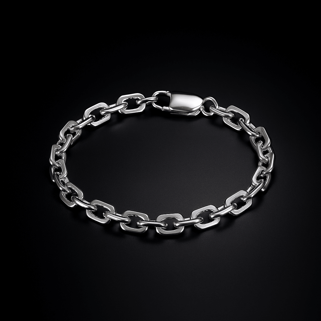Arden Chain Bracelet in Stainless Steel with Secure Clasp, Non-Tarnish and Scratch-Resistant, 21 cm - The Southern AtelierSKU_1791063011130_774
