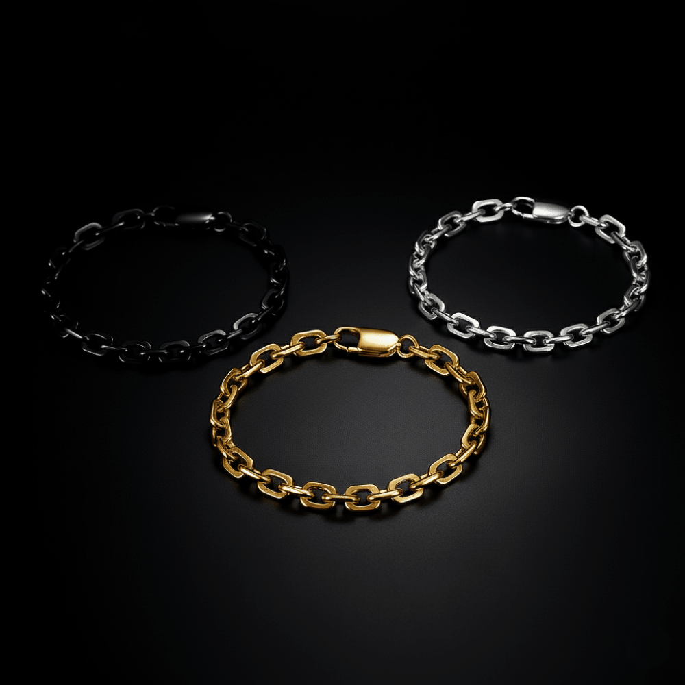 Arden Chain Bracelet in Stainless Steel with Secure Clasp, Non-Tarnish and Scratch-Resistant, 21 cm - The Southern AtelierSKU_1791063011130_970
