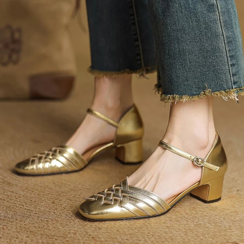 Arden Genuine Leather Block Heels with Cushioned Footbed, Adjustable Ankle Strap and Non-Slip Sole, 2-Inch Heel Height - The Southern AtelierSKU_1791063009978_366