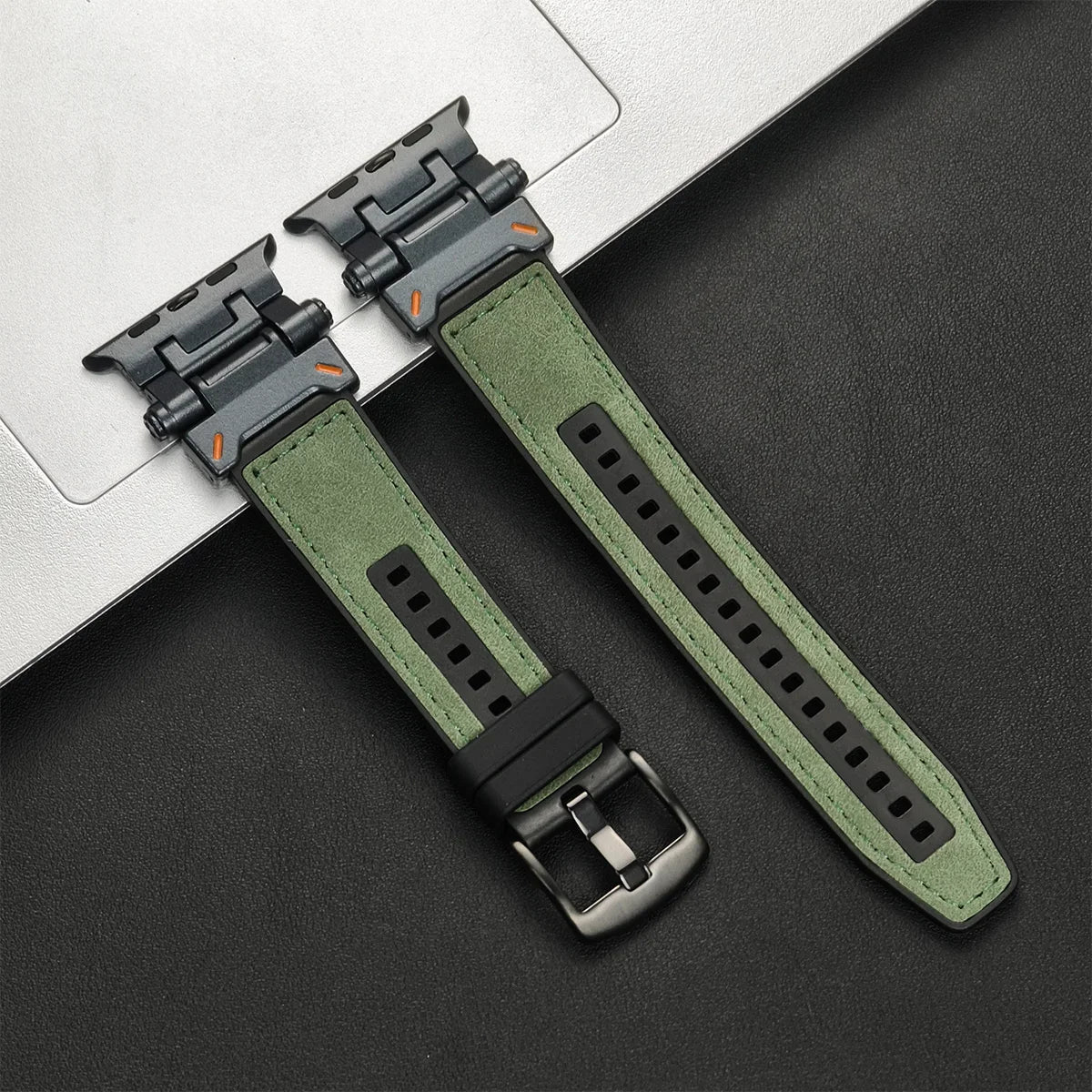 Arden Genuine Leather Watch Band with Metal Connectors and Buckle for Comfortable, Adjustable Fit - The Southern AtelierSKU_1791062874719_164