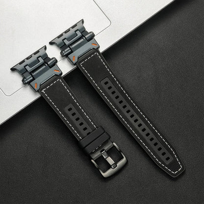 Arden Genuine Leather Watch Band with Metal Connectors and Buckle for Comfortable, Adjustable Fit - The Southern AtelierSKU_1791062874719_296