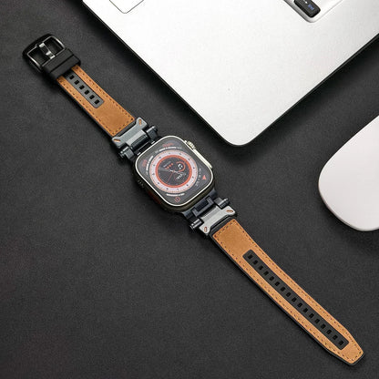 Arden Genuine Leather Watch Band with Metal Connectors and Buckle for Comfortable, Adjustable Fit - The Southern AtelierSKU_1791062874719_50