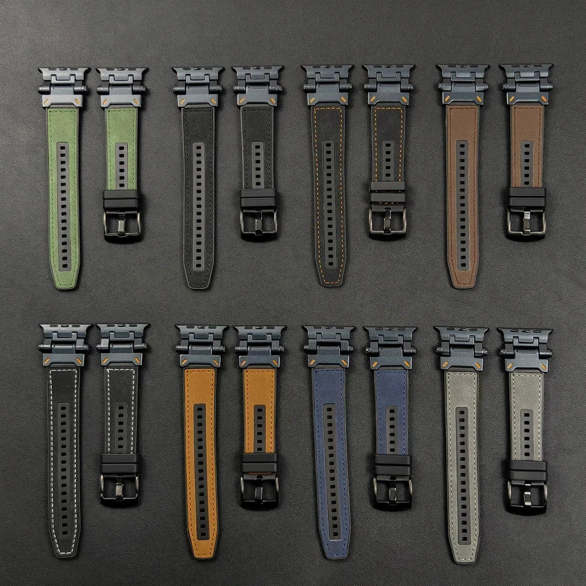 Arden Genuine Leather Watch Band with Metal Connectors and Buckle for Comfortable, Adjustable Fit - The Southern AtelierSKU_1791062874719_50