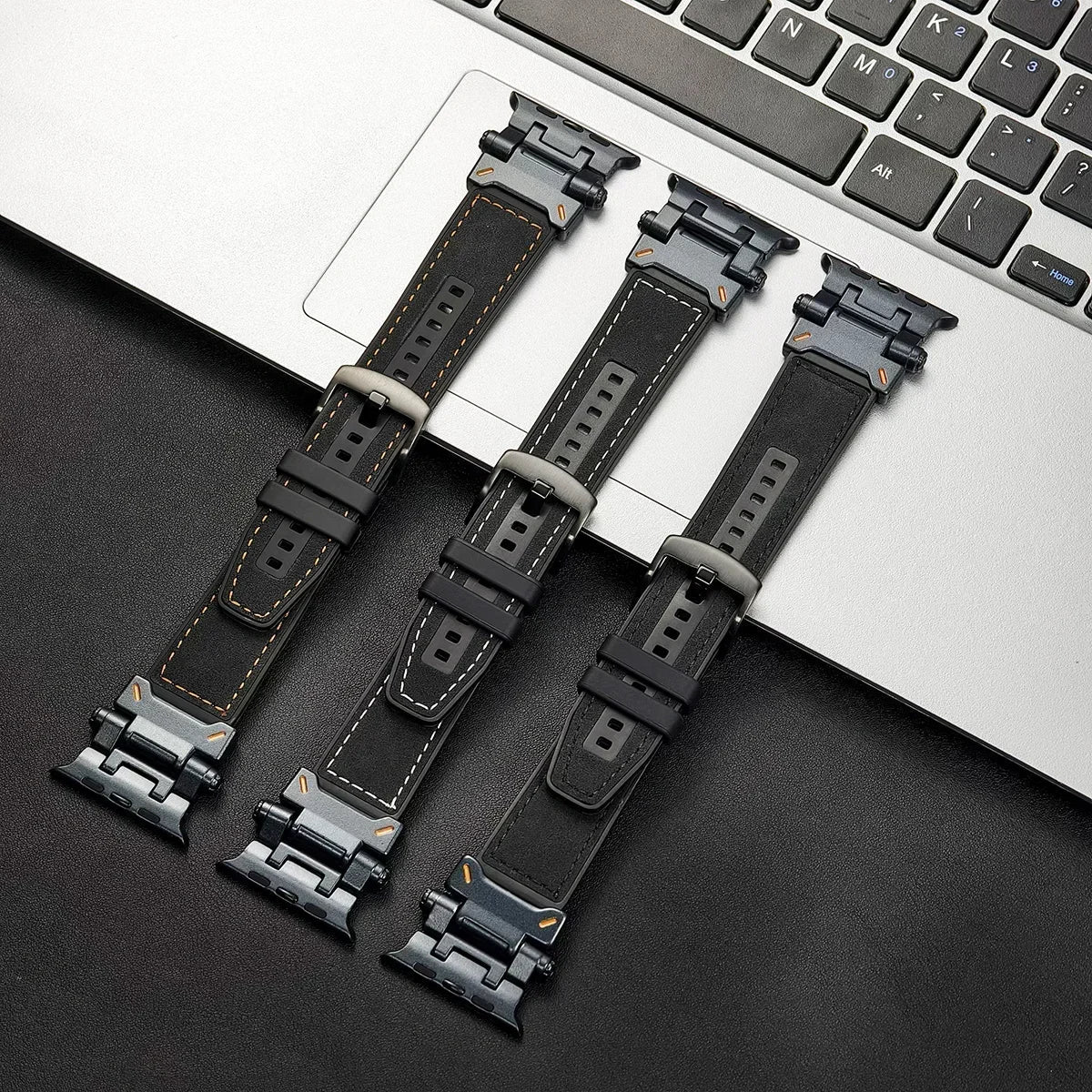 Arden Genuine Leather Watch Band with Metal Connectors and Buckle for Comfortable, Adjustable Fit - The Southern AtelierSKU_1791062874719_77