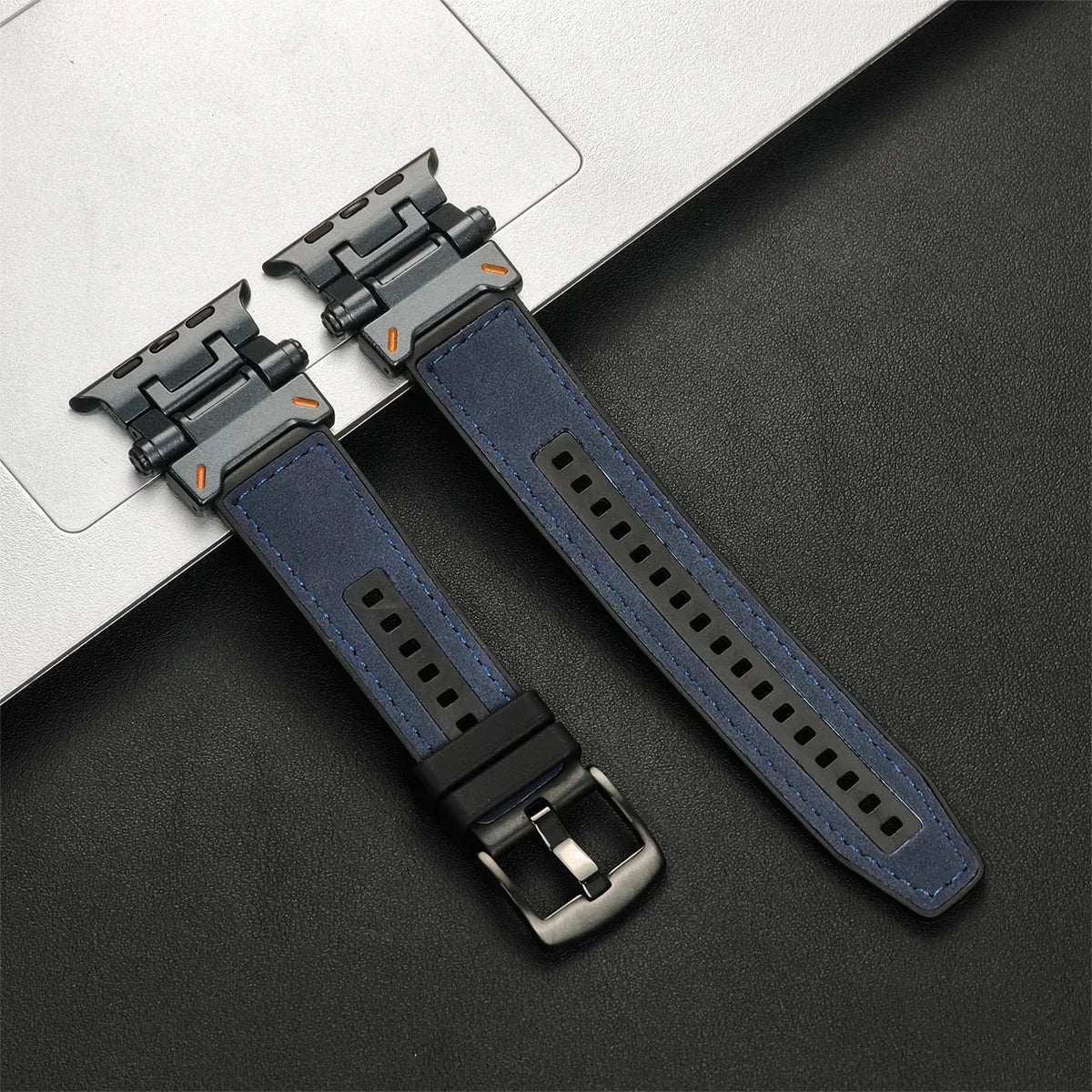 Arden Genuine Leather Watch Band with Metal Connectors and Buckle for Comfortable, Adjustable Fit - The Southern AtelierSKU_1791062874719_81