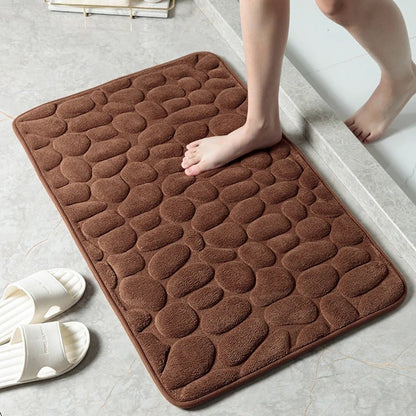 Arden Memory Foam Bath Mat, Non-Slip and Quick-Drying with Cobblestone Texture, 20 x 30 in, 50 x 80 cm - The Southern AtelierSKU_1791063908253_533