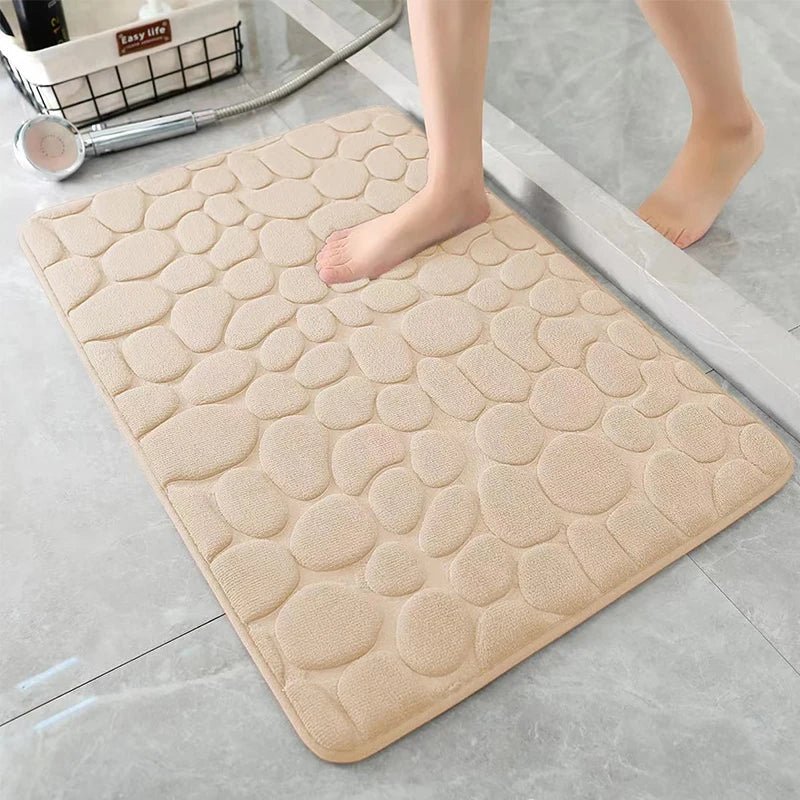 Arden Memory Foam Bath Mat, Non-Slip and Quick-Drying with Cobblestone Texture, 20 x 30 in, 50 x 80 cm - The Southern AtelierSKU_1791063908253_726
