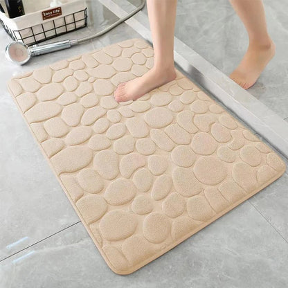 Arden Memory Foam Bath Mat, Non-Slip and Quick-Drying with Cobblestone Texture, 20 x 30 in, 50 x 80 cm - The Southern AtelierSKU_1791063908253_726