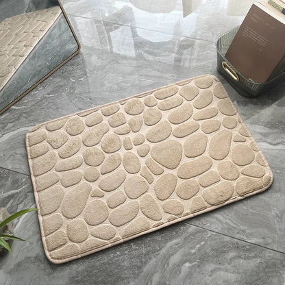 Arden Memory Foam Bath Mat, Non-Slip and Quick-Drying with Cobblestone Texture, 20 x 30 in, 50 x 80 cm - The Southern AtelierSKU_1791063908253_731