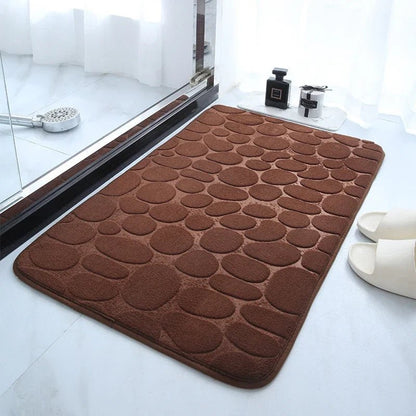 Arden Memory Foam Bath Mat, Non-Slip and Quick-Drying with Cobblestone Texture, 20 x 30 in, 50 x 80 cm - The Southern AtelierSKU_1791063908253_731