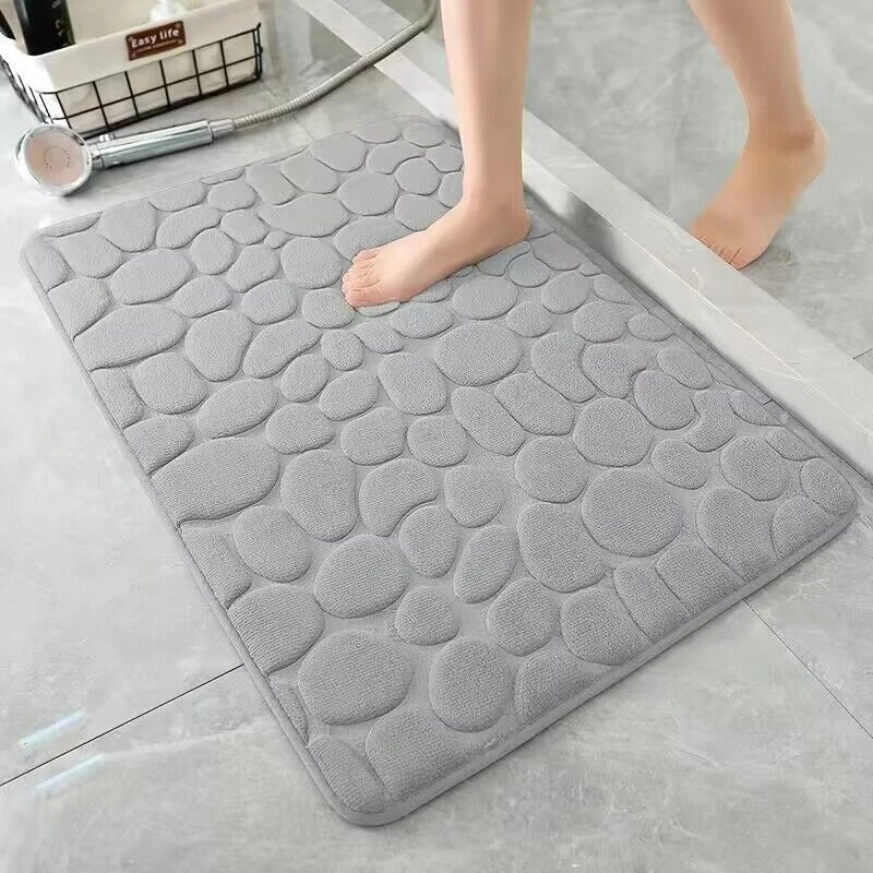 Arden Memory Foam Bath Mat, Non-Slip and Quick-Drying with Cobblestone Texture, 20 x 30 in, 50 x 80 cm - The Southern AtelierSKU_1791063908253_731