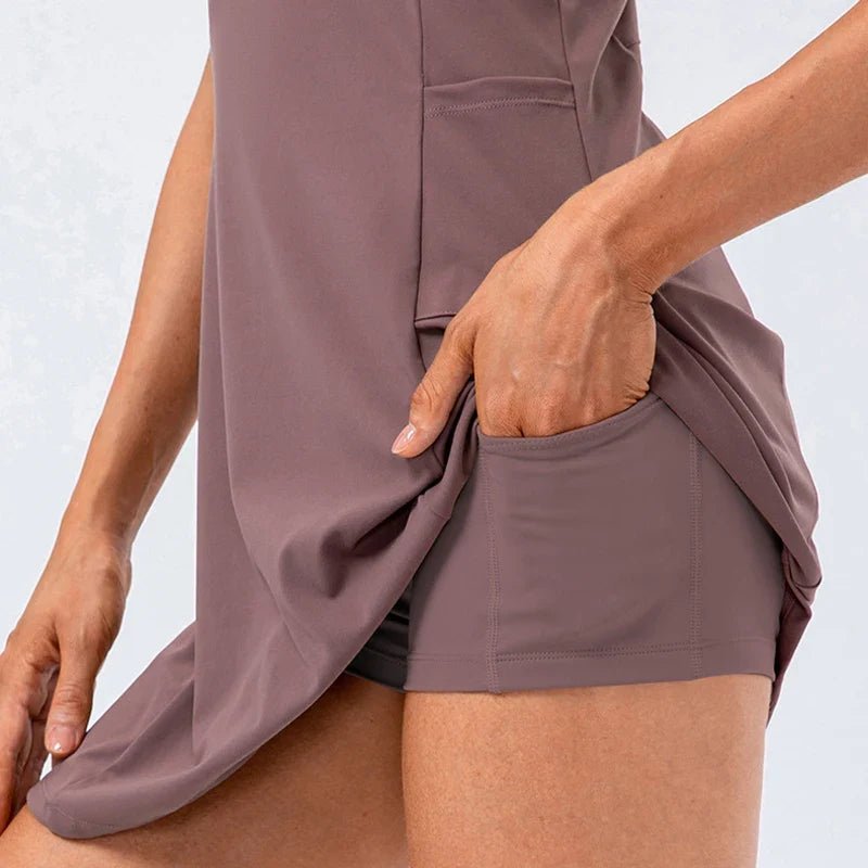Arden Tennis Dress in 4-Way Stretch Fabric with Matching Shorts for Tennis and Pickleball - The Southern AtelierSKU_1791062451674_393
